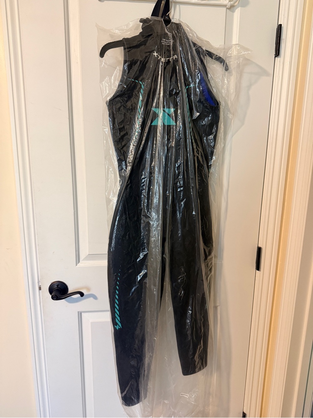 Women's Black Triathlon Wetsuit with Teal Accents